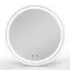 Дзеркало кругле 60*60см з підсвічуванням, диммером, підігрівом дзеркала Volle 16-21-600, Білий матовий - мініатюра 1