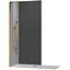 Душевая перегородка Koer SR SP02-100x200-TR-12 Walk-In прозрачное стекло Easy Clean 8 мм, матовое золото KR5396, прозрачное, золотой - миниатюра 1