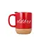 Керамічний кавовий кухоль OldBro RedWhite 400 мл з корковим дном і кришкою - мініатюра 2
