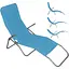 Кресло-шезлонг Jumi раскладной голубой - миниатюра 3
