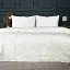 Літній постільний комплект MirSon Line Satin Premium Moko White Ecosilk Двоспальний (2200010975161) - мініатюра 1