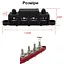 Распределительный блок с шиной Bus Bar с 4-мя шпильками М10 для соединения кабелей 12-48V DC, до 250A (черный) - миниатюра 5