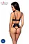 Комплект білизни Passion TASMINA Set XXL/XXXL black ліф високі трусики з корсетом ззаду - мініатюра 2