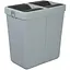 Мусорное ведро Motek на 40 л + 40 л с поворотной крышкой 55х35.5х59 см Серый (COB-414)  - миниатюра 1