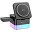 Безпровідний зарядний пристрій BOROFONE BQ33 Clever folding 3-in-1 vertical wireless fast charger (чорний) - мініатюра 1