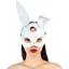 Шкіряна маска зайчика Art of Sex - Bunny mask, колір Білий - мініатюра 1