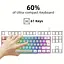 Snpurdiri 60% Дротова Ігрова Клавіатура, RGB Підсвічування, Компактна 61 Клавіша. Tadvyy, V800 balta ir pilka - мініатюра 3