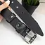Ремінь чоловічий шкіряний JK-4053 чорний під джинси (120 см) - мініатюра 4
