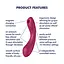 Вакуумний стимулятор клітора з вібрацією Satisfyer Curvy Trinity 1 бордовий - мініатюра 9