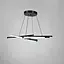 Черная Led люстра с подвесным регулируемым корпусом Ø 90 см | Ст. A 55071-650 BK | Line F - миниатюра 8