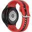 Ремінець для Samsung Galaxy Watch 5 40mm - червоно-чорний ширина кріплення 20мм силікон Watchbands D2 (W16-7WB66359488) - мініатюра 1