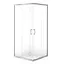 Душевая кабина Cersanit Brasco 90x90 см квадратная раздвижная прозрачное стекло без поддона хром S168-006, прозрачный, хром - миниатюра 1