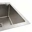 Кухонная мойка Platinum Handmade нержавейка 78x50B R (два отверстия, квадратный сифон 3.0/1.0), Нержавеющая сталь - миниатюра 3