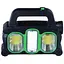 Фонарь аккумуляторный Solar Hurry-bolt HB-6169 кемпинговый переносной 3 режима солнечная батарея черно-зеленый - миниатюра 1