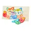 Деревянная игрушка Пазлы животные, семья, 10 деталей, 30x15x1 см (в ассортименте) - миниатюра 1