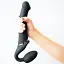 Безремневий страпон Strap-On-Me Vibrating Black M регульований з вібрацією та з пультом ДК діаметр 3.3 см - мініатюра 7