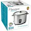 Большая рисоварка Bestron с корзиной для пароварки и функцией поддержания тепла, 2.8 л, 1000 Вт, нержавеющая сталь, серебро - миниатюра 6