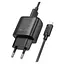 Мережевий зарядний пристрій з кабелем Hoco C140A Smart single port QC3. 0 charger set(Micro)(EU) чорний - мініатюра 3