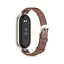 Шкіряний ремінець MiJobs для фітнес-браслета Xiaomi Mi Band 5 и 6 Type A коричневий, тримач - золотистий - мініатюра 2