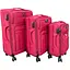 Набор тканевых чемоданов ORIENTAL GLORY 3в1 с телескопической ручкой красный (101-RY) - миниатюра 1