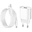 МЗП Hoco C109A Fighter QC3.0 18W (1USB-A) + кабель USB to Type-C White - мініатюра 5