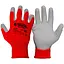 Рукавички робочі захисні Mastertool з нітриловим покриттям 10" червоно-сірі (в упаковці 12 шт.) - мініатюра 1