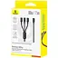Кабель Baseus Silky One-for-Three Fast Charging Type-C to Micro USB+Lightning+Type-C 100W 1.5m black (P10377706123-00) - мініатюра 2