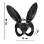 Маска для ролевых игр I’MCUM Bunny Экокожа Черная (IM-SM230_bunny) - миниатюра 3
