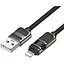 Кабель Hoco U137 Line charging data cable with display iP Чорний - мініатюра 1
