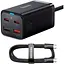 Мережевий зарядний пристрій Baseus GaN3 Pro Desktop Fast Charger 2C+2U 65W + Cable USB-C to USB-C Black (CCGP040101) [80903] - мініатюра 1