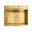 Кухонная мойка золотая из нержавеющей стали 1.5 мм многофункциональная Nett NG-5747, Золотой - миниатюра 1