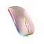 Мишка безшумна комп'ютерна, бездротова Macarone Bluetooth, USB, що перезаряджається, Рожева  - мініатюра 1