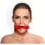 Кляп-палка Art of Sex - Gag Stick Silicon для БДСМ игр (кожа/силекон, красный) - миниатюра 1