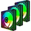 Комплект вентиляторов GameMax 3*120мм mm Black frame ARGB Fan RA300 BK (RA300 BK) - миниатюра 1