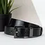 Ремень женский кожаный JK-3023 под джинсы черный с темной пряжкой (105 см) - миниатюра 1