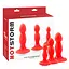 Набор анальных пробок Hot Storm Anal Wave Probe Kit 3 шт. (красный) - миниатюра 1