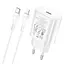 Мережевий зарядний пристрій Hoco N22 Type-C PD 25W білий + кабель Type-C to Lightning - мініатюра 1