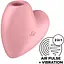 Вакуумний стимулятор-серце з вібрацією Satisfyer Cutie Heart Light Red - мініатюра 2