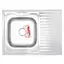 Кухонна мийка накладна Zerix Z8060L-04-160E satin ZX1618, Нержавіюча сталь - мініатюра 1