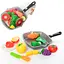 Продукты 3016C на липучке, сковородка, нож, досточка, продукты 7шт, в сетке (6903178823010) Микс - миниатюра 1