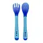 Детский набор Ложка+вилка "Хамелеон" Mega Zayka MGZ-0104(Blue) - миниатюра 2