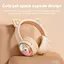 Навушники Onikuma Cat Ear Bluetooth Wireless Gaming Headset B5, BT5.3, AUX, 1000mAh, Type-C, 55H, RGB, ivory - мініатюра 7