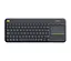Беспроводная сенсорная клавиатура с тачпадом Logitech Touch K400 Plus / USB 2.4 ГГц / 10 метров / Черный (920-007145) - миниатюра 1