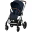 Коляска Cybex Balios S Lux SLV Ocean Blue с бампером темно-синяя (524001187) - миниатюра 1