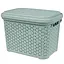 Корзина DIOMEDEO с крышкой 18 л светло-фисташковая (К21-374)  - миниатюра 1