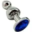 Металлическая анальная пробка Wooomy Lollypop Double Ball Metal Plug Blue S - миниатюра 1