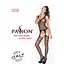 Бодістокінг Passion BS038 комбінезон імітація панчохи та пояси S/M/L black - мініатюра 5