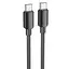 Дата кабель Hoco X96 Hyper Type-C to Type-C 100W (1m) Black - мініатюра 1