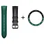 Безель і шкіряний ремінець Sikai для смартгодинника Xiaomi Watch S3/S4 Black-green - мініатюра 1