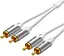 Кабель Audio 2RCA-2RCA Vention 10m PVC Shell White (BCQIL) - миниатюра 1